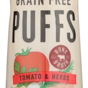 SERENITY KIDS: Tomato and Herbs Puffs Grain Free With Bone Broth, 1.5 oz