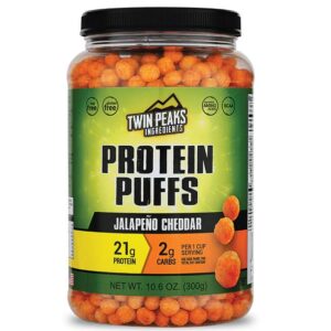 TWIN PEAKS INGREDIENTS: Puff Protein Jalapeno Cheddar, 10.6 oz