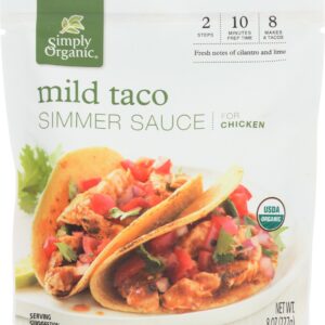 SIMPLY ORGANIC: Mild Taco Simmer Sauce, 8 oz