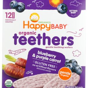 HAPPY BABY: Blueberry and Purple Carrot Teethers, 1.7 oz