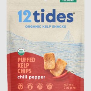 12TIDES: Chili Pepper Puffed Kelp Chips, 2 oz