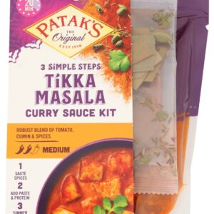 PATAKS: Tikka Masala 3 Step Sauce Kit, 11 oz
