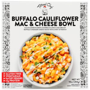 TATTOOED CHEF: Buffalo Cauliflower Mac Cheese Bowl, 10 oz
