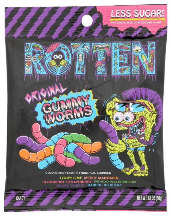 ROTTEN: Original Gummy Worms Single Serve, 1.8 oz