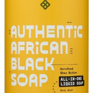 ALAFFIA: Authentic African Black Soap All In One Eucalyptus Tea Tree, 32 fo