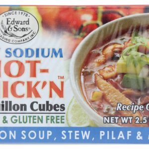 EDWARD & SONS: Low Sodium Not Chickn Bouillon Cubes, 2.5 oz