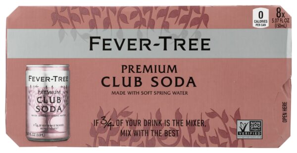 FEVER TREE: Club Soda 8Pack, 40.56 fl oz