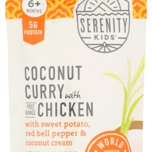 SERENITY KIDS: Coconut Curry With Chicken Baby Food Pouch, 3.5 oz
