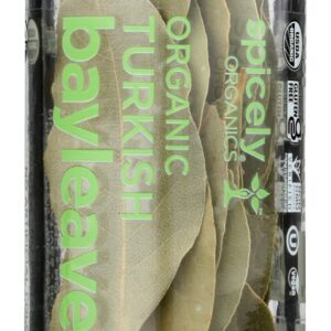 SPICELY ORGANICS: Organic Bay Leaves Turkish Jar, 0.09 oz