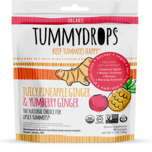 TUMMYDROPS: USDA Organic Tropical Ginger Variety Bag, 33 pc