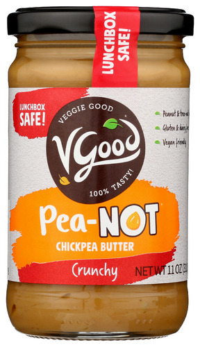 VGOOD: Peanot Crunchy Chickpea Butter, 11 oz