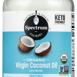 SPECTRUM NATURALS: Organic Virgin Coconut Oil Unrefined, 14 fo