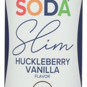 SATI SODA: Slim Organic Huckleberry Vanilla Soda, 12 fl oz