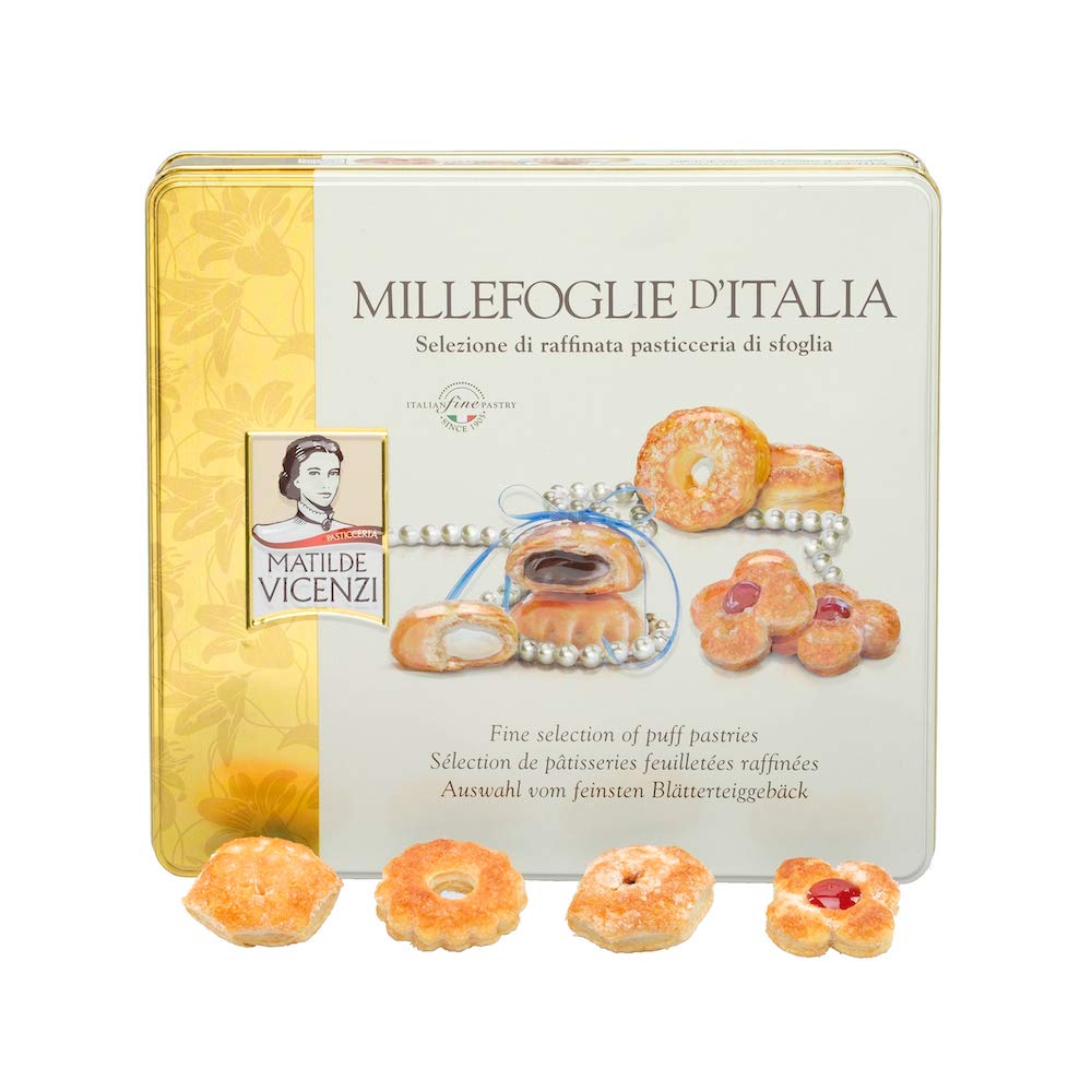 VICENZI: Puff Pastry Cookies In Tin, 8.47 oz