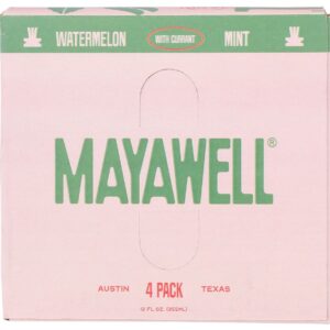 MAYAWELL: Watermelon Mint Prebiotic Soda 4Pk, 48 fl oz