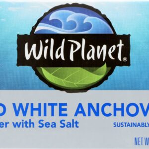 WILD PLANET: Wild White Anchovies In Water, 4.4 oz