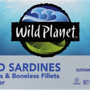 WILD PLANET: Wild Sardines Skinless and Boneless Fillets In Water, 4.25 oz
