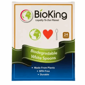 BIO KING: Heavy Duty White Spoon, 24 pk