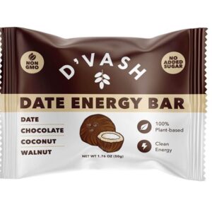 DVASH ORGANICS: Chocolate Coconut Walnut Date Energy Bar, 1.76 oz