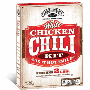 CARROLL SHELBY: White Chicken Chili Kit, 3 oz
