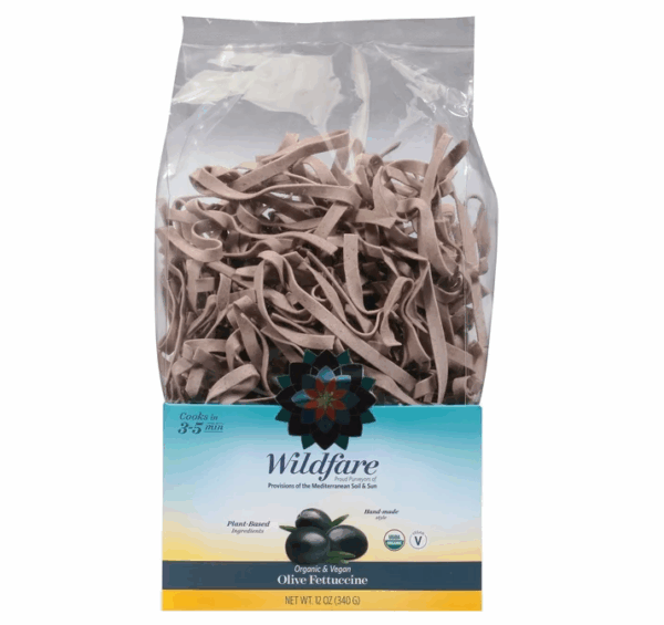 WILDFARE: Organic and Vegan Olive Fettuccine Pasta, 12 oz