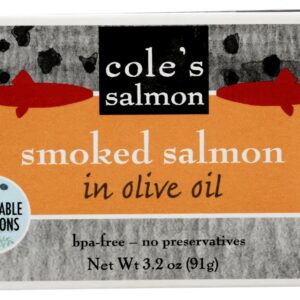 COLES: Patagonian Smoked Salmon Fillet In Extra Virgin Olive Oil, 3.2 oz