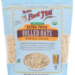 BOBS RED MILL: Organic Extra Thick Rolled Oats, 32 oz