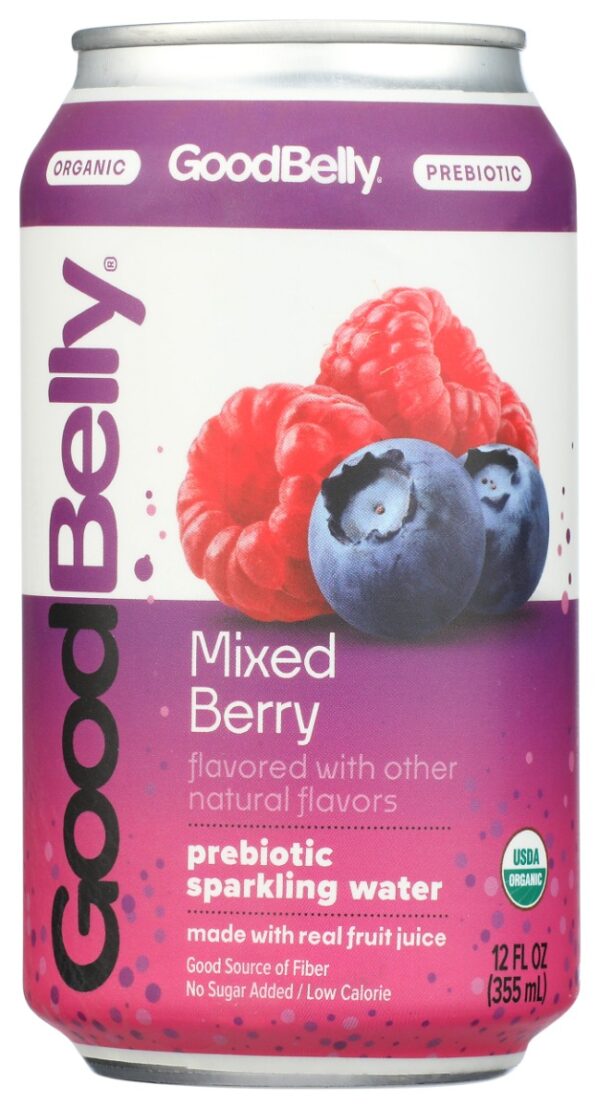 GOOD BELLY: Mixed Berry Prebiotic Sparkling Water, 12 fl oz