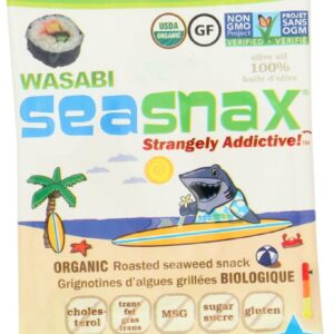 SEA SNAX: Wasabi Seaweed Snacks Grab and Go, 0.18 oz