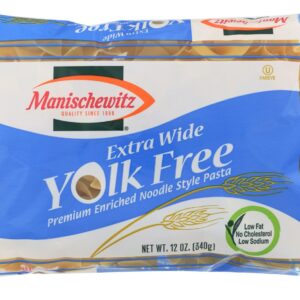 MANISCHEWITZ: Yolk Free Extra Wide Noodles, 12 oz