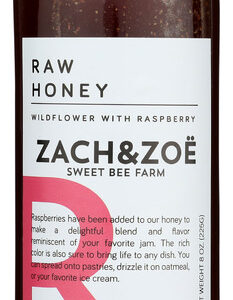 ZACH & ZOE SWEET BEE FARM: Wildflower Honey With Raspberry, 8 oz