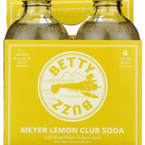 BETTY BUZZ: Meyer Lemon Club Soda Bottles 4Pk, 36 fo
