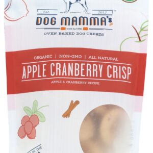 DOG MAMMAS: Organic Apple Cranberry Crisp Dog Treats, 6 oz
