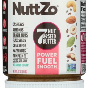 NUTTZO: Natural Paleo Power Fuel Smooth Nut Butter, 12 oz