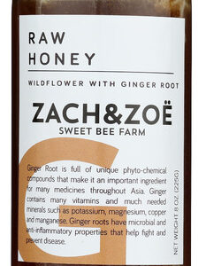 ZACH & ZOE SWEET BEE FARM: Wildflower Honey With Ginger Root, 8 oz