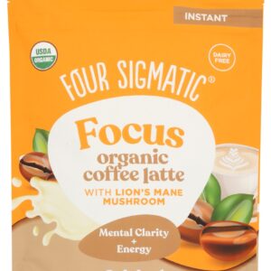FOUR SIGMATIC: Focus Organic Coffee Latte Original, 4.23 oz