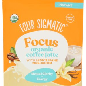 FOUR SIGMATIC: Focus Organic Coffee Latte Vanilla, 4.23 oz